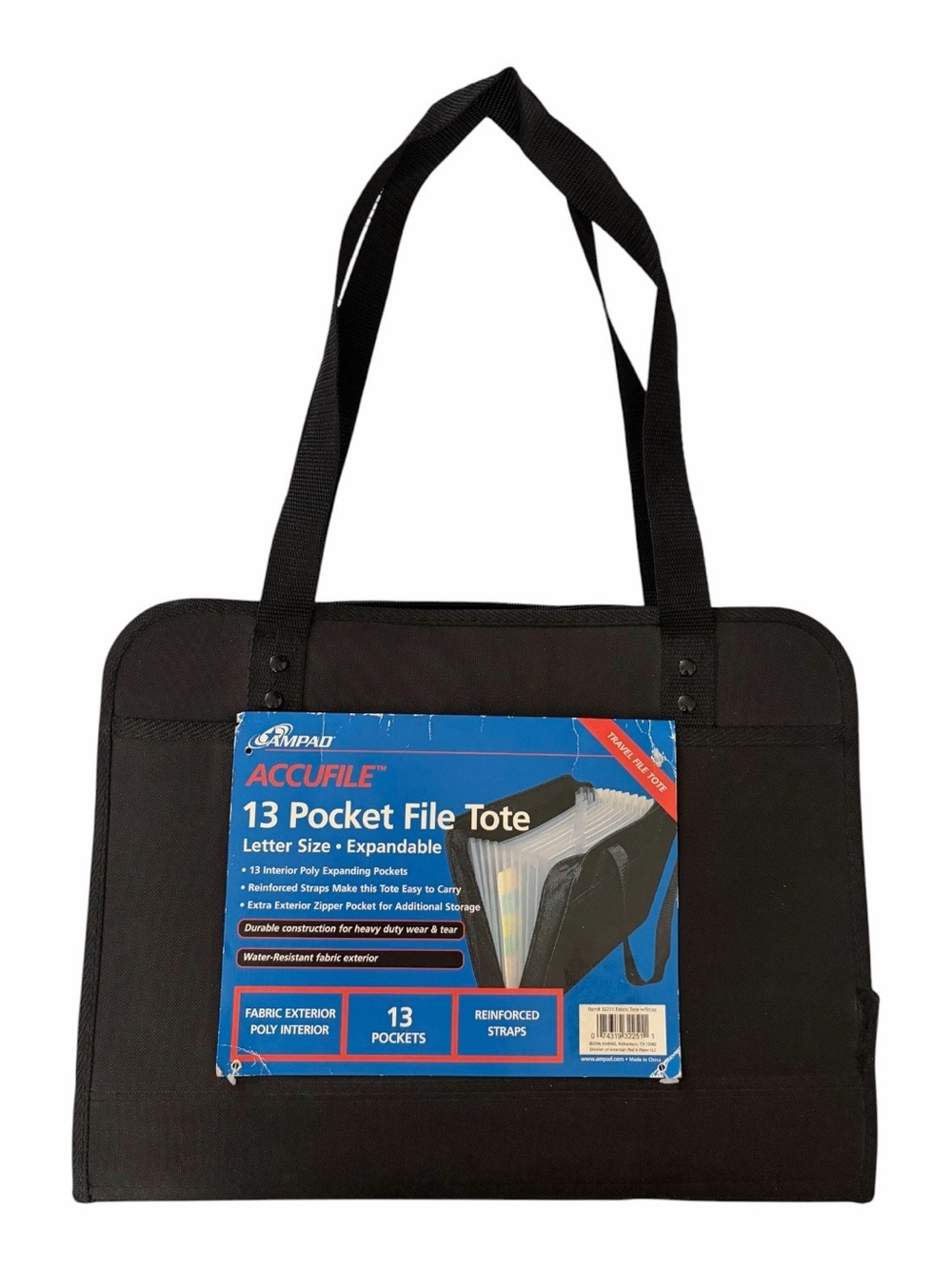 NWT Travel File Folder Tote Bag, Document Organizer Box Letter Size 13-Pocket
